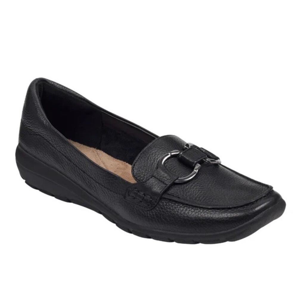 Easy Spirit Seavienta Women's Size 7.5M Snaffle Black Bit Leather Loafers Shoes